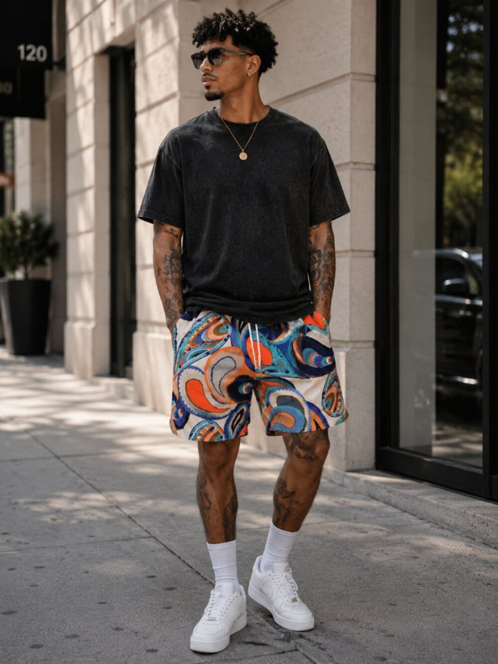Original Fables New Men's Paisley Nylon shorts